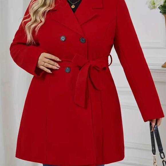 Jackets & Blazers - Red Trench Coat